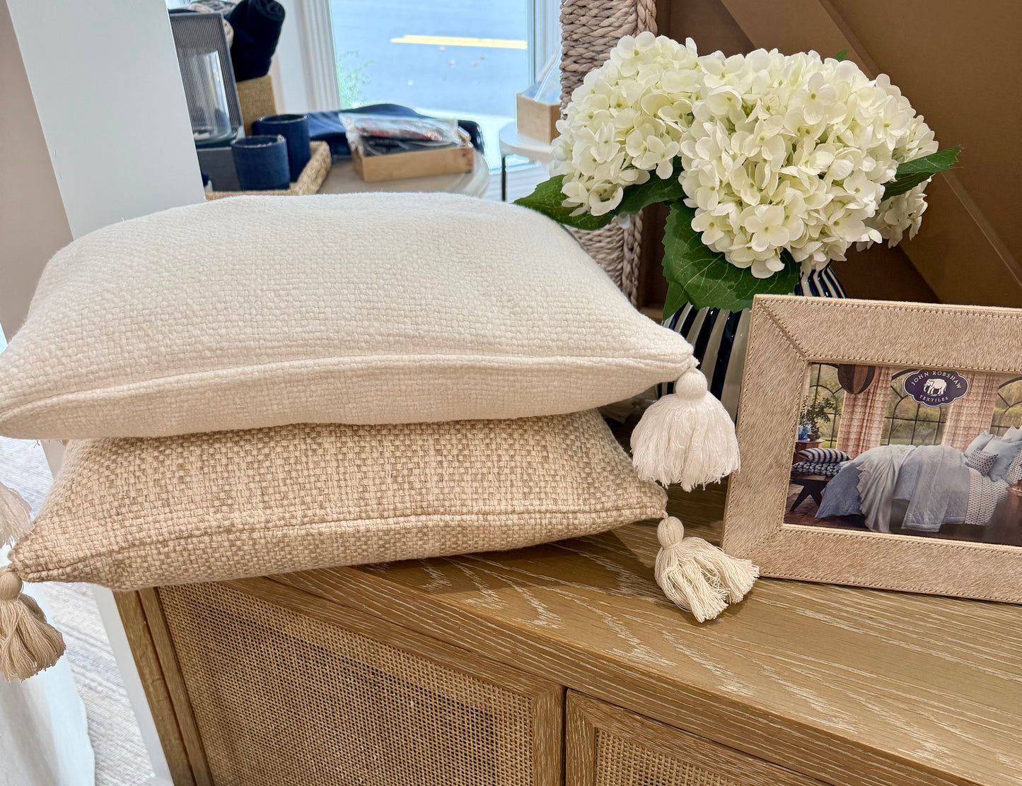 Woven Decorative Kidney Pillow