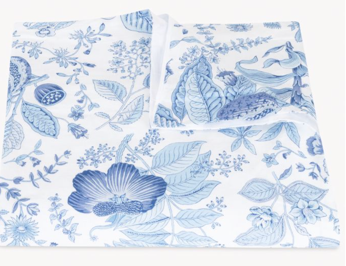 Pomegranate Linen Duvet- Porcelain Blue