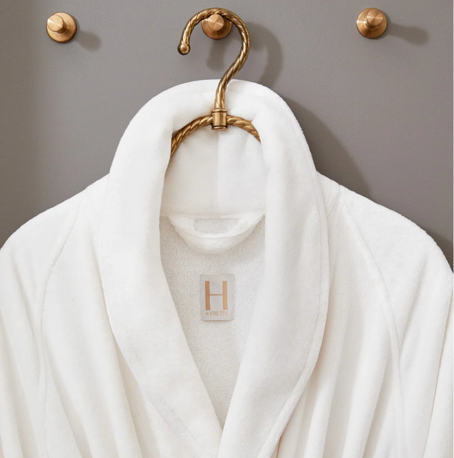 Shawl Collar Bathrobe w/Piping