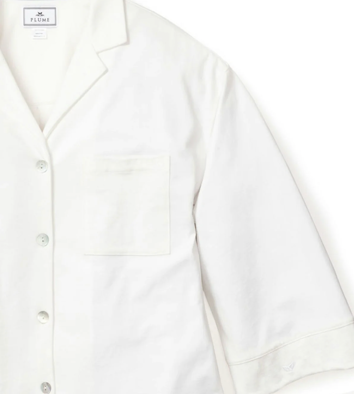 Olivia Wide Leg Pima Pajama Set White