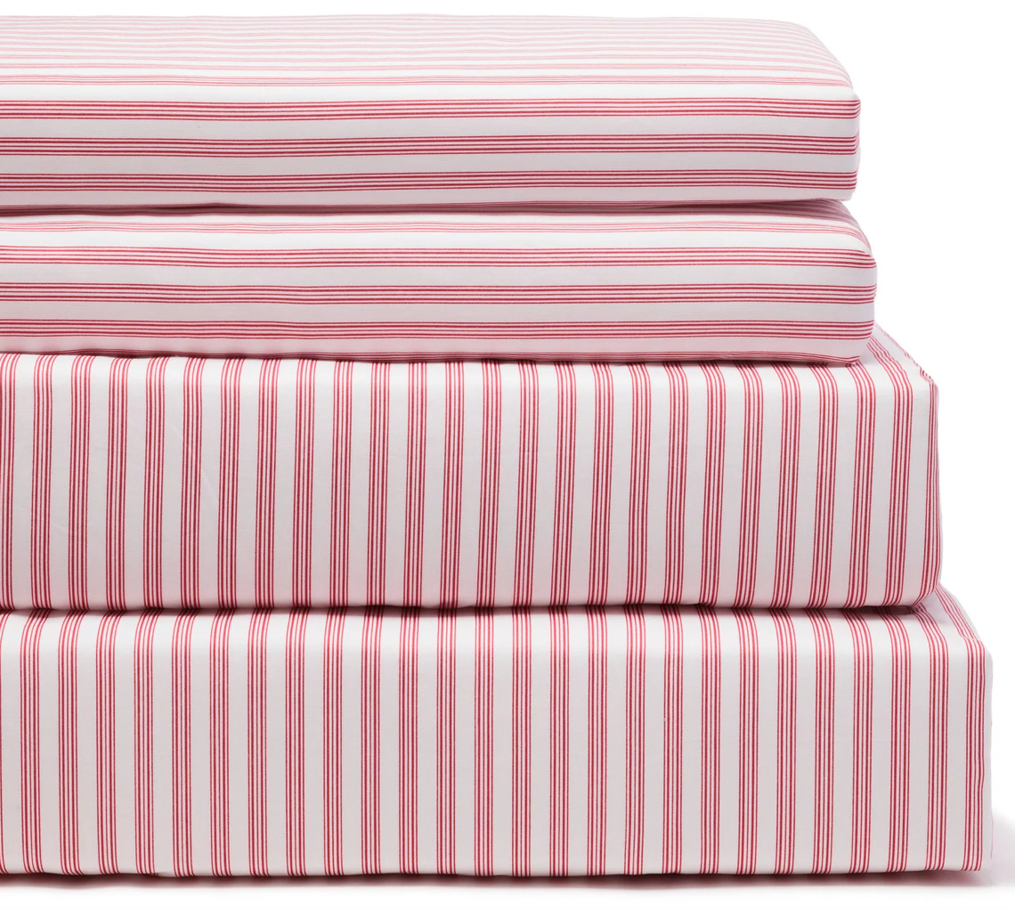 Luxe Premium Cotton French Ticking Bed Sheets