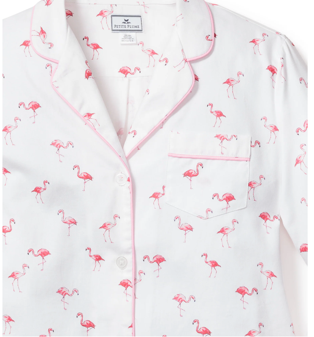 Twill Pajama Set in Flamingos