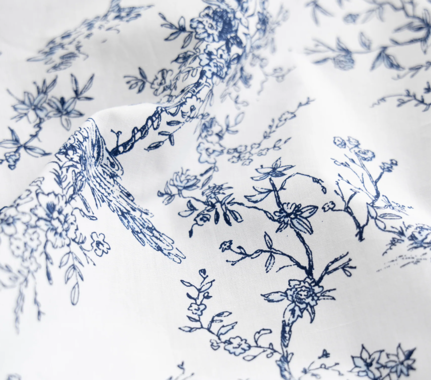 Luxe Premium Cotton Bed Sheets in Timeless Toile