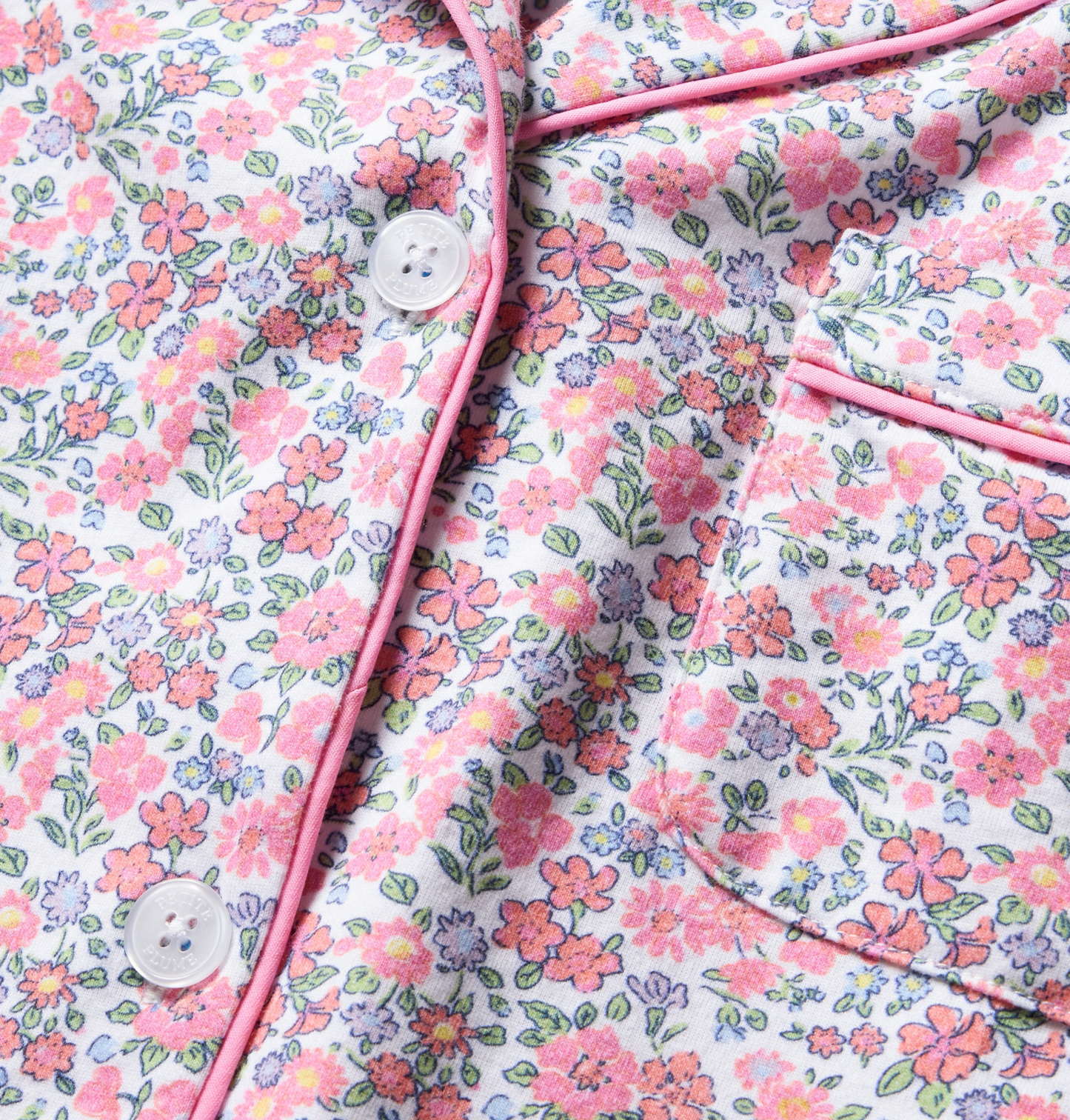 Pima Crop Set in Fleurs De Rose