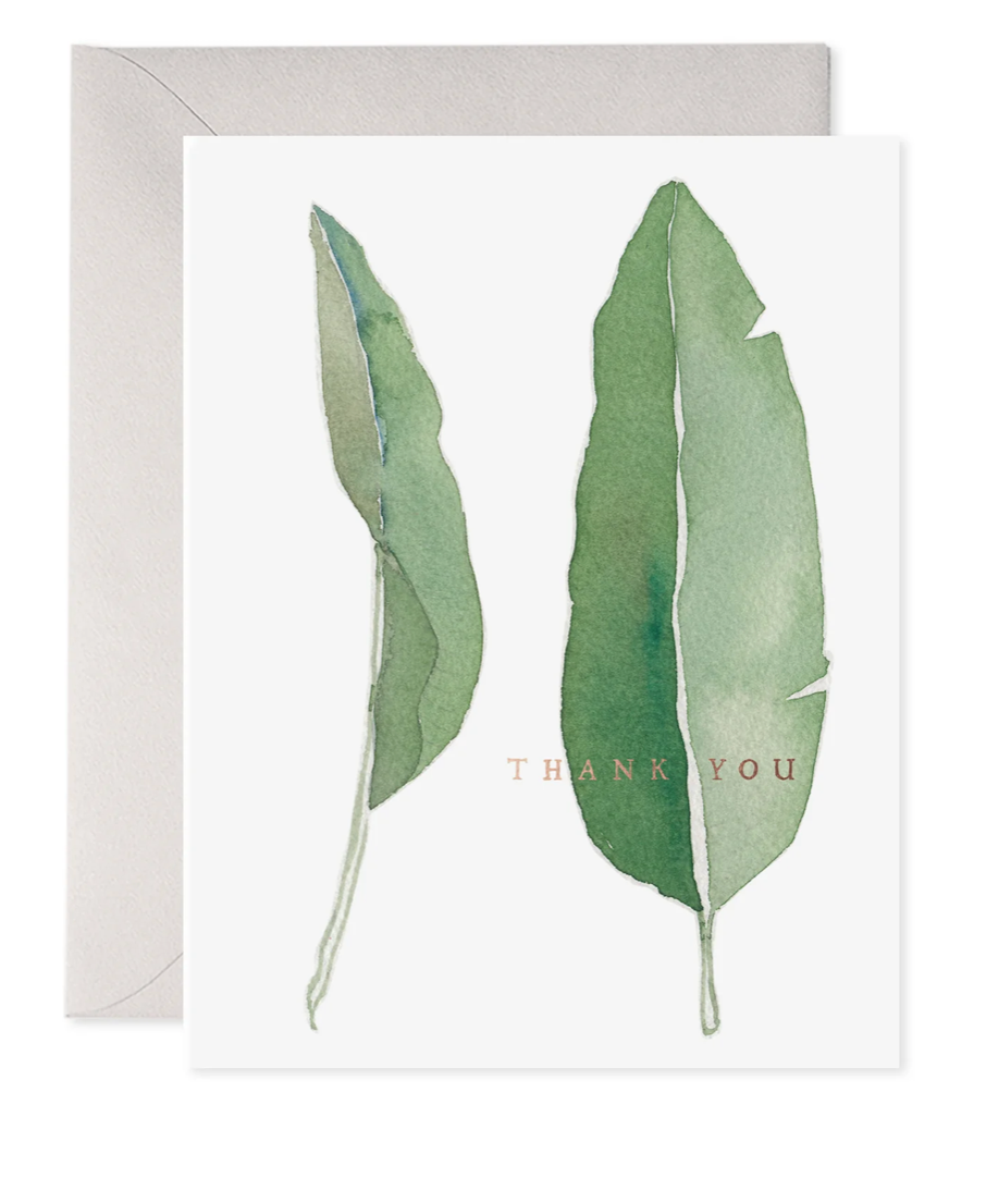 Thank You Card Leaves