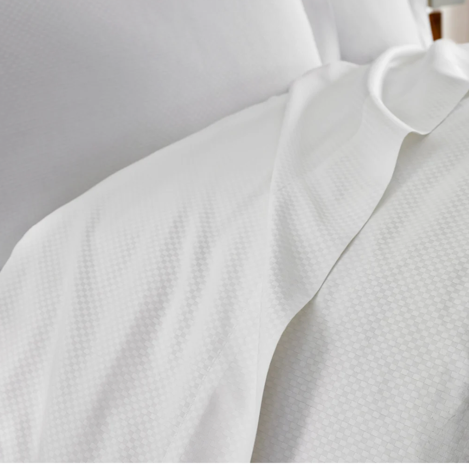 Checkered Sateen Duvet Cover