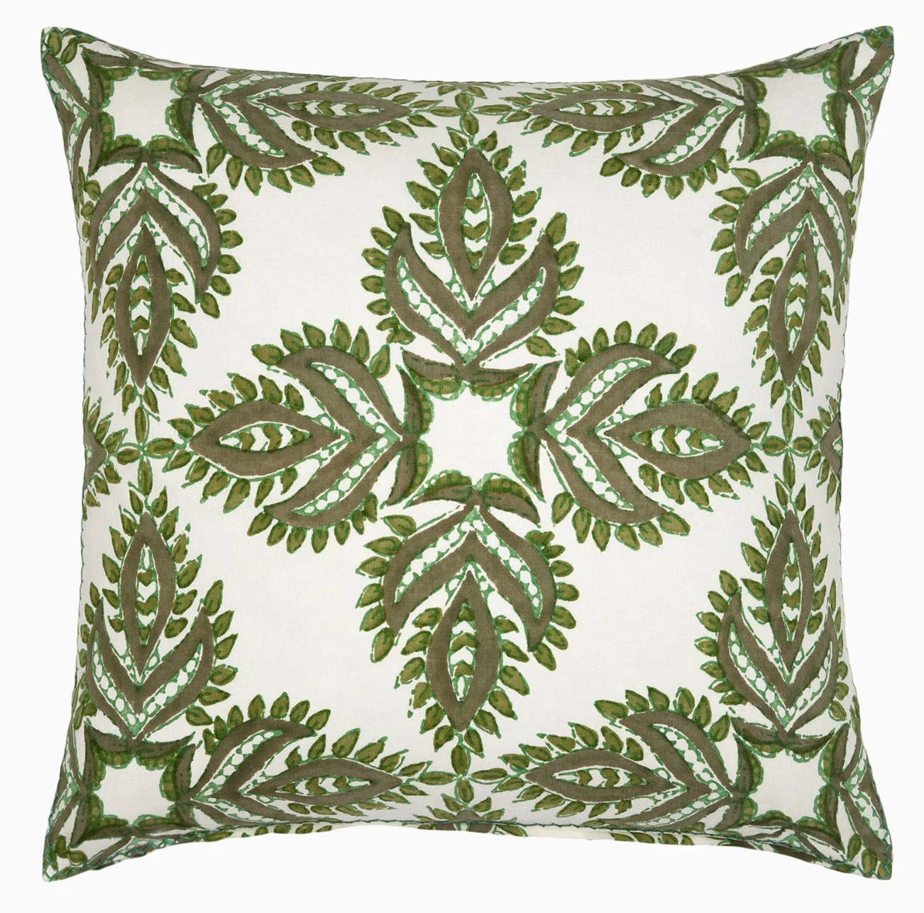 Verdin Dark Sage Decorative Pillow