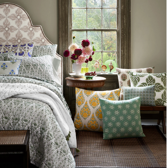Verdin Dark Sage Decorative Pillow