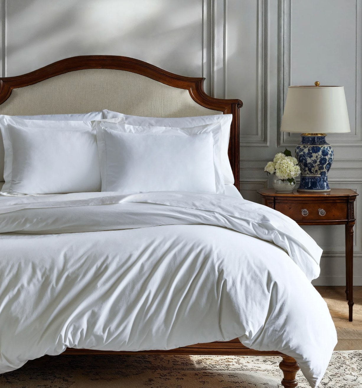 Luxe Premium Cotton Bed Sheets in White